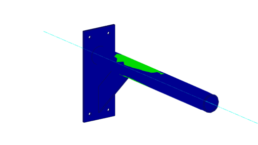 Universal pipe mount for wall mounting (black) - Image 8