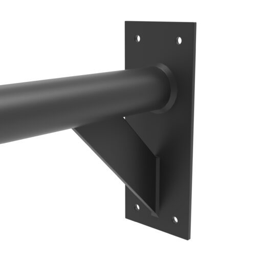 Universal pipe mount for wall mounting (black) - Image 3